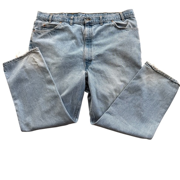Levi’s Men’s Orange Tab 212 Jeans 90s Faded Frayed Hem Broke In Actual 44X29 - Picture 1 of 11
